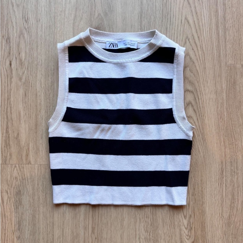 Zara Striped Cropped Tank
